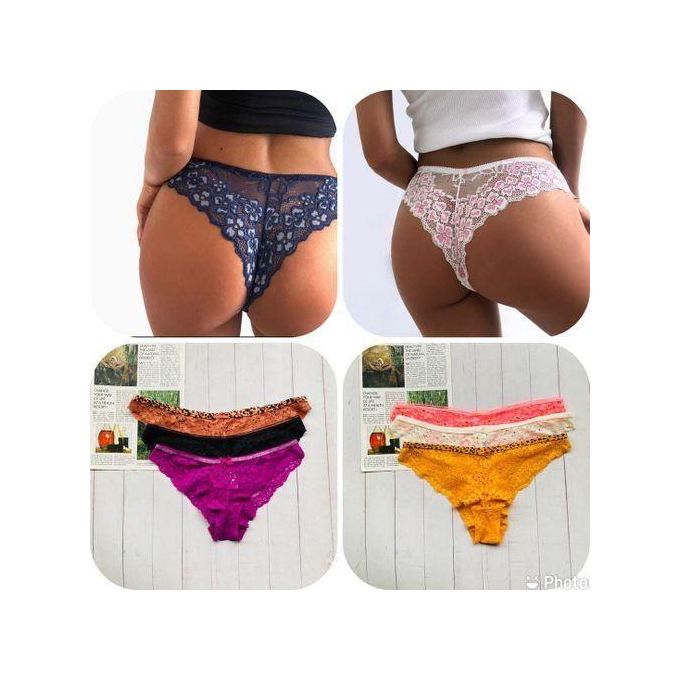 Set Of 6 Panties For Ladies V Shaped